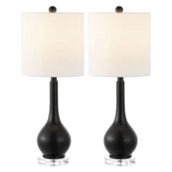 Set Of 2 25" Dylan Metal/Crystal Teardrop Table Lamps (Includes LED Light Bulb) - JONATHAN Y -Furniture store GUEST 27c0dd8b 7f3d 4420 bd84 919134a46788