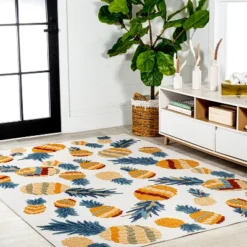 Ananas Bold Pineapple High-Low Indoor/Outdoor Area Rug - JONATHAN Y -Furniture store GUEST 290042d0 3f67 47fc ab1b 3a94d0cf972d
