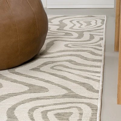 JONATHAN Y Eryx Modern Bohemian Abstract Organic Reversible Machine-Washable Indoor/Outdoor Area Rug 8 JONATHAN Y Eryx Modern Bohemian Abstract Organic Reversible Machine-Washable Indoor/Outdoor Area Rug - Image 8