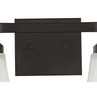 JONATHAN Y Staunton 1-Light Iron/Glass Modern Cottage LED Vanity Light 6 JONATHAN Y Staunton 1-Light Iron/Glass Modern Cottage LED Vanity Light - Image 6