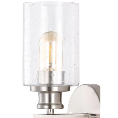 JONATHAN Y Jules Edison Cylinder 2-Light Iron/Seeded Glass Farmhouse Contemporary LED Wall Sconce 6 JONATHAN Y Jules Edison Cylinder 2-Light Iron/Seeded Glass Farmhouse Contemporary LED Wall Sconce - Image 6