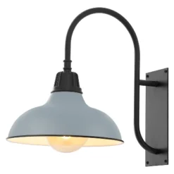 JONATHAN Y Stanley Farmhouse Industrial Indoor/Outdoor Iron LED Gooseneck Arm Outdoor Sconce -Furniture store GUEST 2bbaa062 b027 4b22 9435 959ce90049b9