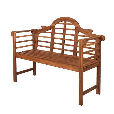Lutyens 3-Seat Arched Acacia Wood Outdoor Garden Patio Bench - JONATHAN Y 7 Lutyens 3-Seat Arched Acacia Wood Outdoor Garden Patio Bench - JONATHAN Y - Image 7