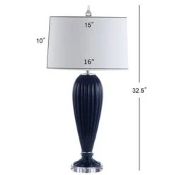 32.5" Glass/Crystal Delphine Table Lamp (Includes LED Light Bulb) Blue - JONATHAN Y 5 32.5" Glass/Crystal Delphine Table Lamp (Includes LED Light Bulb) Blue - JONATHAN Y -Furniture store GUEST 2df67664 8d9e 4c3d b344 0b21f87477dc