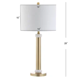 Metal/Marble Gregory Table Lamp (Includes LED Light Bulb) Gold - JONATHAN Y -Furniture store GUEST 2f5666f0 f85d 4623 8be4 f28af64f1fb6