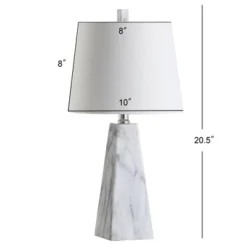 20.5" Owen Resin Table Lamp (Includes LED Light Bulb) White - JONATHAN Y -Furniture store GUEST 2fa34cae f984 4346 aa42 193f7fadeaae