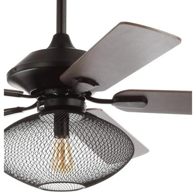 52" LED Mid Century Ceiling Fan With Remote Oil Rubbed Bronze - JONATHAN Y: 5-Blade, Wood Composite, UL Listed, Remote Included 3 52" LED Mid Century Ceiling Fan With Remote Oil Rubbed Bronze - JONATHAN Y: 5-Blade, Wood Composite, UL Listed, Remote Included - Image 3