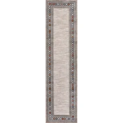 JONATHAN Y Sebastian High-Low Modern Diamond Border Classic Indoor/Outdoor Area Rug