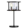 21.5" Metal/Crystal Bevin Table Lamp (Includes LED Light Bulb) Black - JONATHAN Y: Set Of 2, E12 Base, Nightstand & End Table Compatible