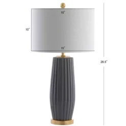28.5" Ceramic Roman Table Lamp (Includes LED Light Bulb) Gray - JONATHAN Y -Furniture store GUEST 330ca017 07b6 4bbe 9fce 6dd0316e8749