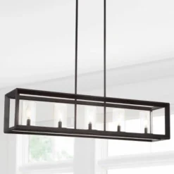 LED 5-Light Metal/Glass Anna Linear Pendant - JONATHAN Y -Furniture store GUEST 35cabb49 56fe 4967 a23d 74c46a858a5f