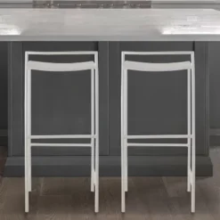 JONATHAN Y Svelte Coastal Contemporary Iron Saddle-Seat Low-Back Bar Stool With Foot Rest 18 JONATHAN Y Svelte Coastal Contemporary Iron Saddle-Seat Low-Back Bar Stool With Foot Rest -Furniture store GUEST 35d4c7ec b8fb 4f54 8742 736007abc031