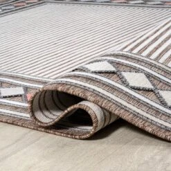 JONATHAN Y Sebastian High-Low Modern Diamond Border Classic Indoor/Outdoor Area Rug -Furniture store GUEST 35ed871a 31bc 4a24 be53 e7779dedf869