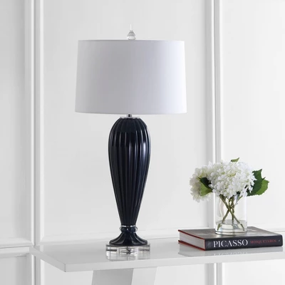 32.5" Glass/Crystal Delphine Table Lamp (Includes LED Light Bulb) Blue - JONATHAN Y 2 32.5" Glass/Crystal Delphine Table Lamp (Includes LED Light Bulb) Blue - JONATHAN Y - Image 2