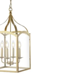 11" LED 4-light Ruth Classic Lantern Metal/Glass Pendant Antique Gold - JONATHAN Y -Furniture store GUEST 36f2346b 3379 430b ac22 5c32d81204d5