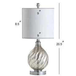 20.5" Glass/Metal Lawrence Table Lamp (Includes LED Light Bulb) Silver - JONATHAN Y -Furniture store GUEST 37225449 ebd4 499c 8c8a fac50fd829db