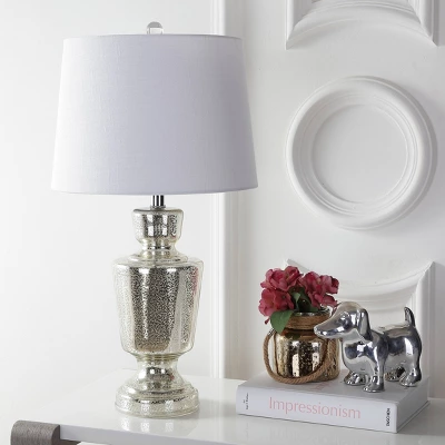 26.5" Glass Olivia Table Lamp (Includes LED Light Bulb) Silver - JONATHAN Y 2 26.5" Glass Olivia Table Lamp (Includes LED Light Bulb) Silver - JONATHAN Y - Image 2