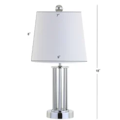 18" Metal Lillian Mini Table Lamp (Includes LED Light Bulb) Silver - JONATHAN Y 6 18" Metal Lillian Mini Table Lamp (Includes LED Light Bulb) Silver - JONATHAN Y -Furniture store GUEST 37925440 58e7 4dc0 b901 f05beb1992fb