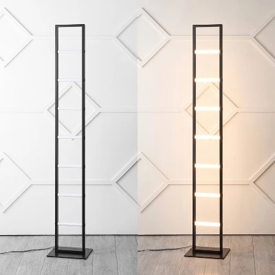 59.3" JONATHAN Y Ivan Minimalist Modern Iron Ladder Dimmable Integrated LED Floor Lamp: ETL Listed, 3000K 6 59.3" JONATHAN Y Ivan Minimalist Modern Iron Ladder Dimmable Integrated LED Floor Lamp: ETL Listed, 3000K - Image 6