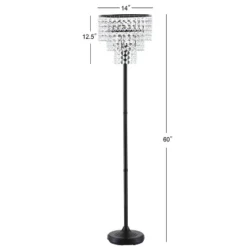 60" Crystal/Metal Juliette Floor Lamp (Includes Light Bulb) Bronze - JONATHAN Y -Furniture store GUEST 37c7533a 0482 4e22 b002 6bb46ada9039
