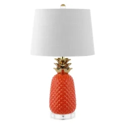 23" Pineapple Classic Vintage Ceramic LED Table Lamp LED Light Bulb (Includes LED Light Bulb) - JONATHAN Y -Furniture store GUEST 37ec5c68 0145 4b98 96f5 b1a573c86d84