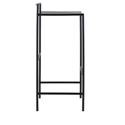 JONATHAN Y Svelte Coastal Contemporary Iron Saddle-Seat Low-Back Bar Stool With Foot Rest 5 JONATHAN Y Svelte Coastal Contemporary Iron Saddle-Seat Low-Back Bar Stool With Foot Rest - Image 5