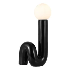 JONATHAN Y Katya Scandinavian Minimalist Ceramic Spiral Tube LED Table Lamp