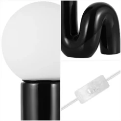 JONATHAN Y Katya Scandinavian Minimalist Ceramic Spiral Tube LED Table Lamp -Furniture store GUEST 390c0c8a 5206 4145 9cb1 a41c64354569