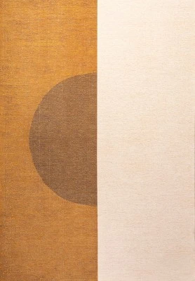 Demie Minimalist Graphic Circle Machine-Washable Area Rug - JONATHAN Y 1 Demie Minimalist Graphic Circle Machine-Washable Area Rug - JONATHAN Y