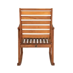 Carey Modern Slat-Back Acacia Wood Patio Outdoor Rocking Chair - JONATHAN Y -Furniture store GUEST 3ac9060c 3360 4355 9864 1f644ebc4d0a