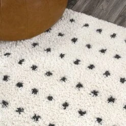 Pele Modern Geometric Dot Shag Indoor Area Rug - JONATHAN Y -Furniture store GUEST 3b000424 e39e 4464 8010 8d9f3961a30a
