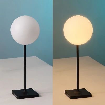 JONATHAN Y Allie Modern Minimalist Indoor/Outdoor Metal Globe Rechargeable/Cordless Dimmable Integrated LED Table Lamp With Touch Sensor 4 JONATHAN Y Allie Modern Minimalist Indoor/Outdoor Metal Globe Rechargeable/Cordless Dimmable Integrated LED Table Lamp With Touch Sensor - Image 4