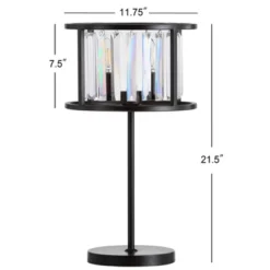 21.5" Metal/Crystal Bevin Table Lamp (Includes LED Light Bulb) Black - JONATHAN Y: Set Of 2, E12 Base, Nightstand & End Table Compatible -Furniture store GUEST 3b5af42c 7fc4 4df1 a173 107518a56d2c