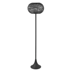 JONATHAN Y Jaemin Modern Coastal Faux Rattan Integrated Indoor/Outdoor LED Solar Powered Floor Lamp -Furniture store GUEST 3ba3439e ff9f 4eea 8850 80aba1f2bf15