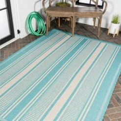 Haynes Modern Double Stripe Indoor/Outdoor Area Rug - JONATHAN Y -Furniture store GUEST 3bf05b6c 17c3 4701 a10d a0d84655e5b2