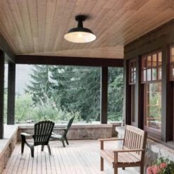 14" 1-Light Camila Classic Industrial Indoor/Outdoor Iron LED Semi Flush Mount Black/White - JONATHAN Y 18 14" 1-Light Camila Classic Industrial Indoor/Outdoor Iron LED Semi Flush Mount Black/White - JONATHAN Y -Furniture store GUEST 3c0e9cb9 2418 43d3 9726 8283ba9c51db