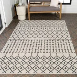 JONATHAN Y Zana Modern Geometric Moroccan Reversible Machine-Washable Indoor/Outdoor Area Rug -Furniture store GUEST 3c0fac16 2e13 4fef a6a3 727c73b4cea8