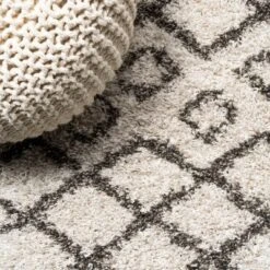 Algaida Moroccan Diamond Shag Area Rug - JONATHAN Y -Furniture store GUEST 3c83c42b 62b0 4e2e a30c 0c7f27cfb705