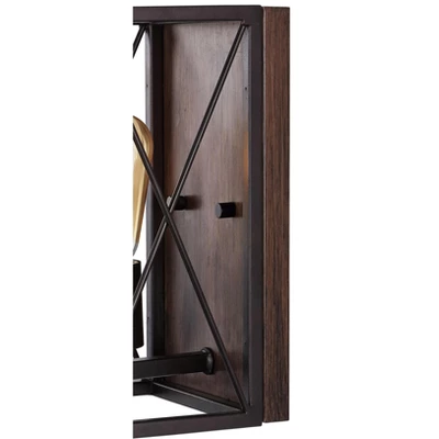 JONATHAN Y Norris X-Frame 1-Light Farmhouse Rustic Iron LED Sconce 7 JONATHAN Y Norris X-Frame 1-Light Farmhouse Rustic Iron LED Sconce - Image 7