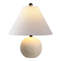 JONATHAN Y Liza Modern Minimalist Travertine Globe LED Table Lamp -Furniture store GUEST 3d0db2e9 f1cb 4c0a af9c b19d5fe11f5f