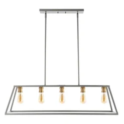 38" LED 5-Light Floyd Iron Adjustable LED Pendant Gray/Brass - JONATHAN Y 7 38" LED 5-Light Floyd Iron Adjustable LED Pendant Gray/Brass - JONATHAN Y -Furniture store GUEST 3fd03b19 4c25 4daf 895b 7b291c331687