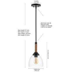 7.63" Adjustable Iron Alys Rope Wrap Modern Rustic LED Kitchen Pendant Black - Jonathan Y -Furniture store GUEST 40203648 d60b 41f0 b73b 40edb10de235