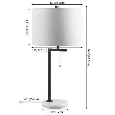 JONATHAN Y Alyssa Metal/Marble LED Table Lamp 3 JONATHAN Y Alyssa Metal/Marble LED Table Lamp - Image 3