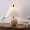 JONATHAN Y Liza Modern Minimalist Travertine Globe LED Table Lamp