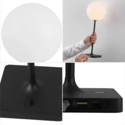 JONATHAN Y Allie Modern Minimalist Indoor/Outdoor Metal Globe Rechargeable/Cordless Dimmable Integrated LED Table Lamp With Touch Sensor 14 JONATHAN Y Allie Modern Minimalist Indoor/Outdoor Metal Globe Rechargeable/Cordless Dimmable Integrated LED Table Lamp With Touch Sensor -Furniture store GUEST 427a1ac6 3fc2 45fc b77b f6345aff667e