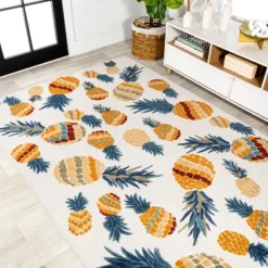Ananas Bold Pineapple High-Low Indoor/Outdoor Area Rug - JONATHAN Y -Furniture store GUEST 42bd1685 f338 485a ac41 5d9f68e5877d