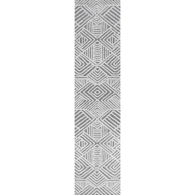 Jordan High-Low Pile Art Deco Geometric Indoor/Outdoor Area Rug - JONATHAN Y 1 Jordan High-Low Pile Art Deco Geometric Indoor/Outdoor Area Rug - JONATHAN Y