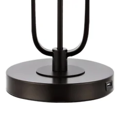 27" 2-Light Hank Industrial Farmhouse Iron LED Table Lamp With USB Charging Port Oil Rubbed Bronze (Includes LED Light Bulb) - JONATHAN Y -Furniture store GUEST 46fd5ab0 397d 4002 9cda 72d29d9b2e0b