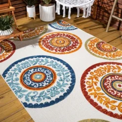 Cassis Ornate Ogee Trellis High-Low Indoor/Outdoor Area Rug - JONATHAN Y -Furniture store GUEST 489df053 fcf3 4ba2 8153 75cdf5999349