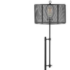 64.5" Noah Modern Industrial Iron Height-Adjustable LED Floor Lamp Black (Includes LED Light Bulb) - JONATHAN Y -Furniture store GUEST 4942a51f 7637 443f b632 9c23d283abf2
